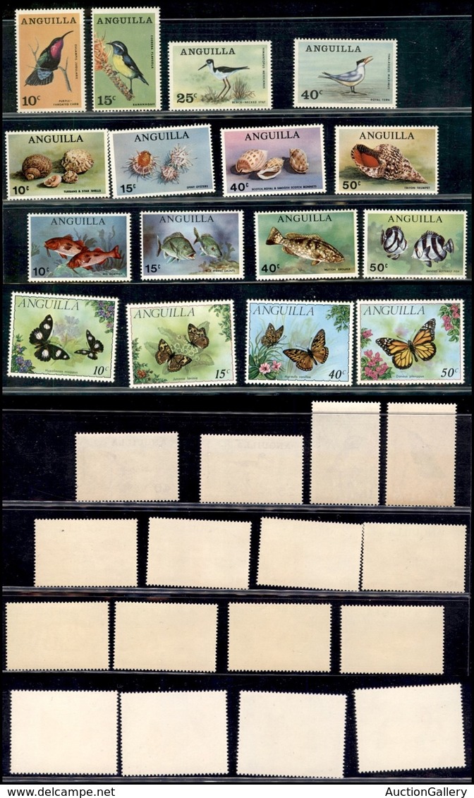 ESTERO - ANGUILLA - 1968/1971 - Fauna - 4 Serie Complete - Gomma Integra (25) - Other & Unclassified