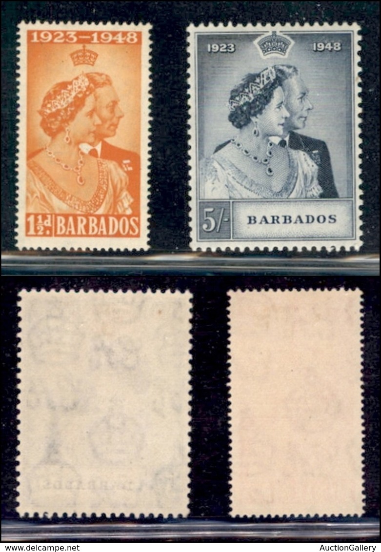 ESTERO - BARBADOS - 1948 - Nozze D'Argento (178/179) - Serie Completa - Gomma Integra - Sonstige & Ohne Zuordnung