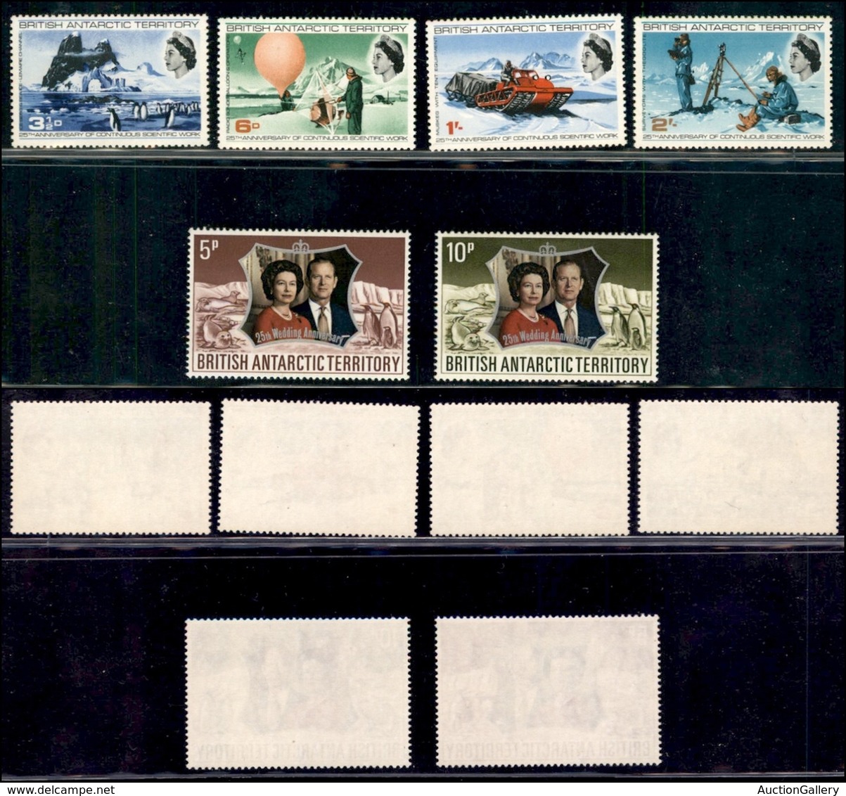 ESTERO - BRITISH ANTARTIC TERRITORY - 1969/1972 - Commemorativi (20/23 + 43/44) - 2 Serie Complete - Gomma Integra (25) - Autres & Non Classés