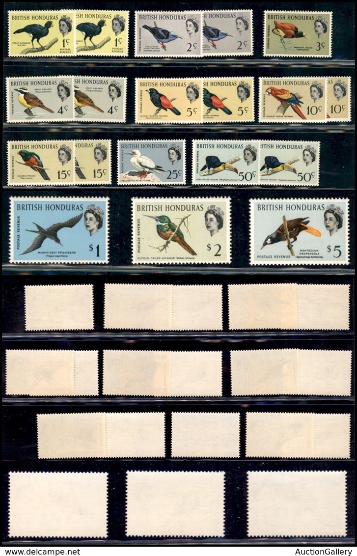 ESTERO - BRITISH HONDURAS - 1962 - Uccelli (164/175 X+Y) - Serie Completa - Gomma Integra (130+) - Autres & Non Classés