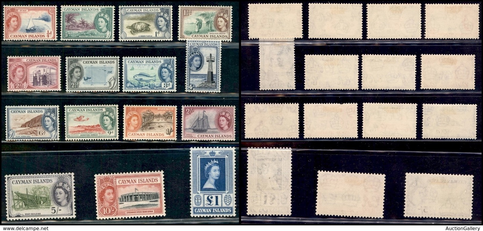 ESTERO - CAYMAN ISLANDS - 1953 - QE II E Vedute (136/50) - Serie Completa - Gomma Originale - Other & Unclassified