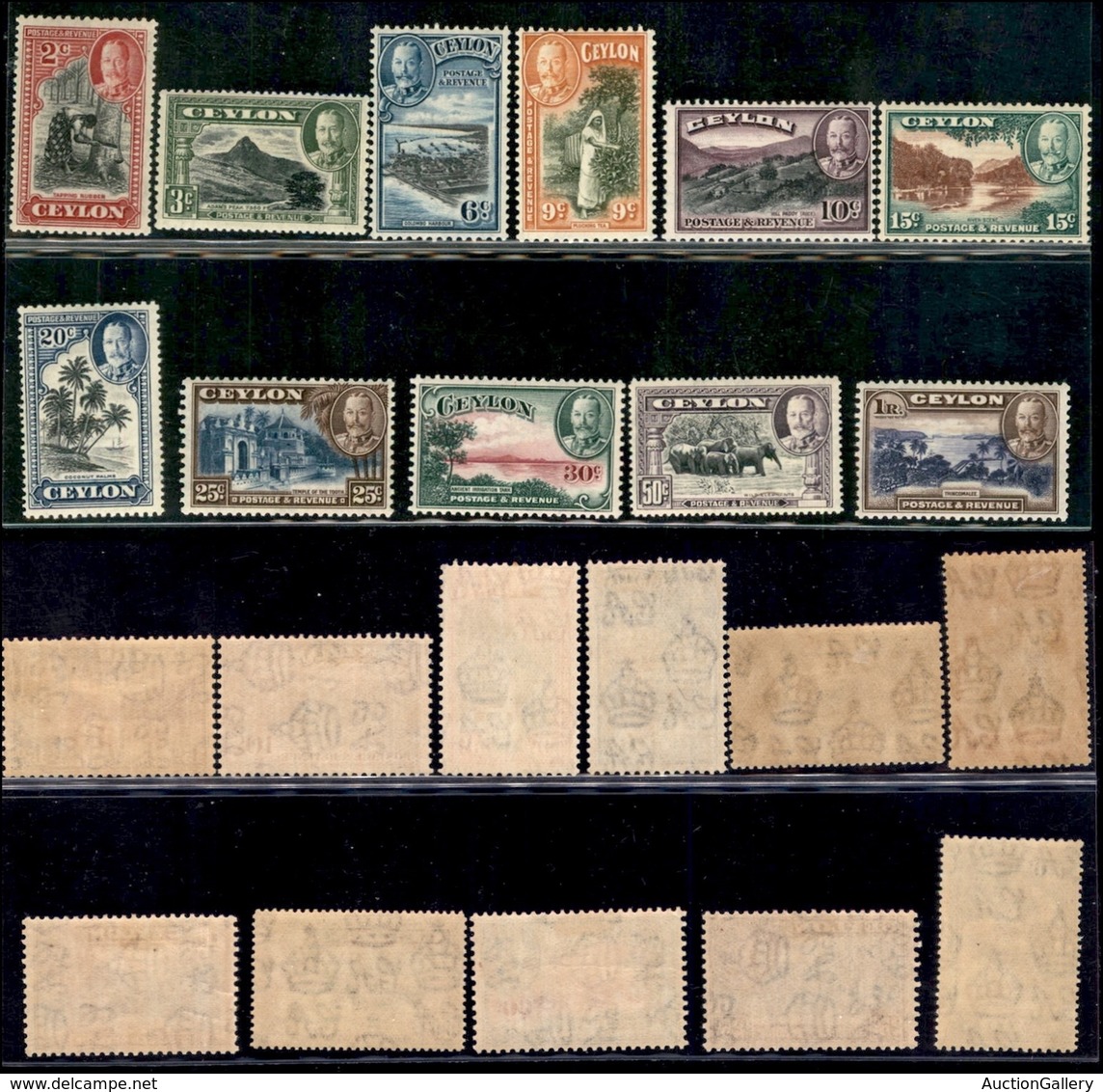 ESTERO - CEYLON - 1935/1936 - Giorgio V E Vedute (216/226) - Serie Completa - Gomma Originale (55) - Autres & Non Classés