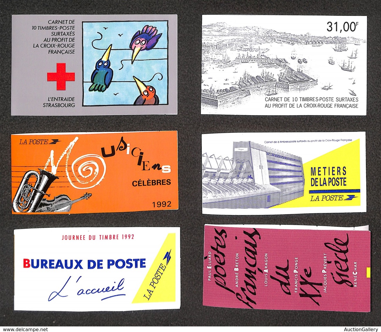 ESTERO - FRANCIA - 1991/1992 - Libretti (MH 23/24 + 26/29) - 6 Libretti - Nuovi - Other & Unclassified