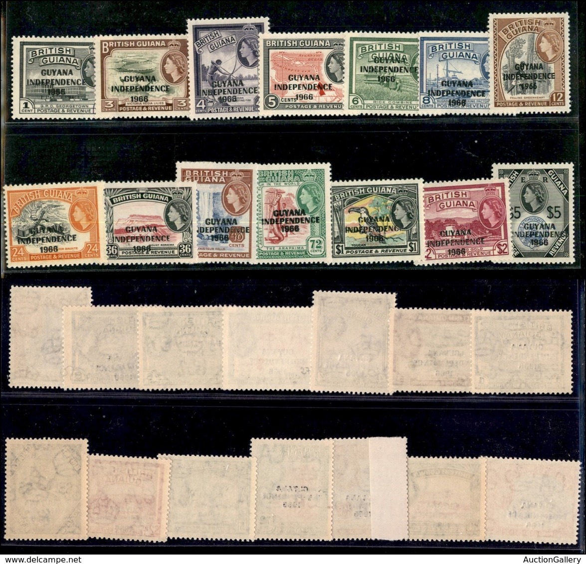 ESTERO - GUYANA - 1966 - Soprastampati (247/260) - Serie Completa - Gomma Integra - Other & Unclassified