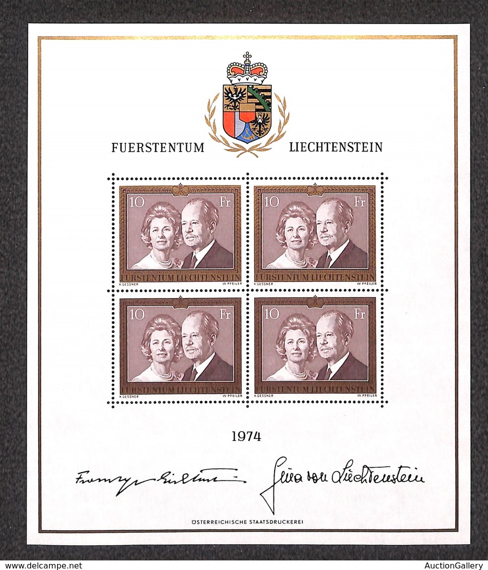 ESTERO - LIECHTENSTEIN - 1974 - Minifoglio Principi (614) - Gomma Integra (65) - Autres & Non Classés