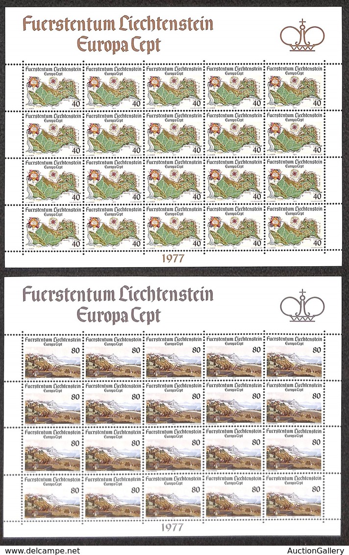 ESTERO - LIECHTENSTEIN - 1977 - Europa (667/668) - Serie Completa In Minifogli - Gomma Integra - Other & Unclassified