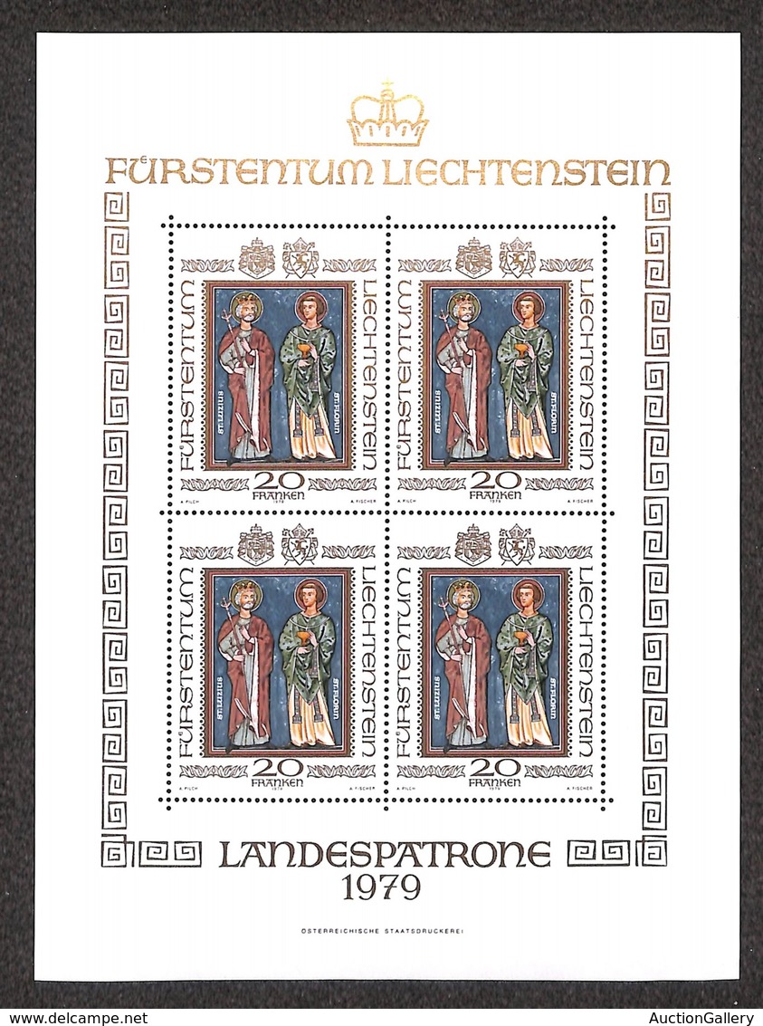 ESTERO - LIECHTENSTEIN - 1979 - Minifoglio Patroni (734) - Gomma Integra (100) - Other & Unclassified