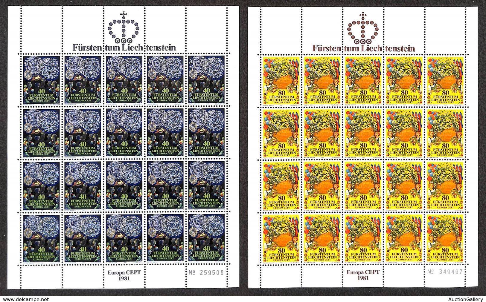 ESTERO - LIECHTENSTEIN - 1981 - Europa (764/765) - Serie Completa In Minifogli - Gomma Integra - Sonstige & Ohne Zuordnung