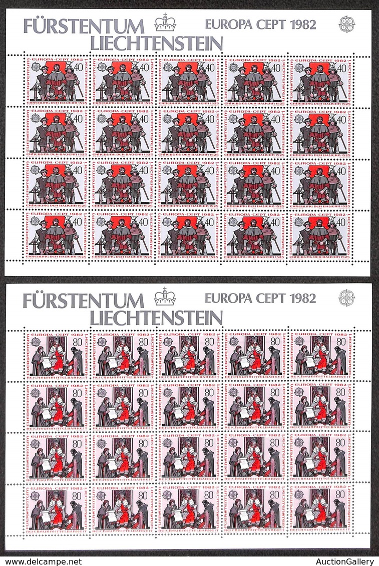 ESTERO - LIECHTENSTEIN - 1982 - Europa (791/792) - Serie Completa In Minifogli - Gomma Integra - Autres & Non Classés