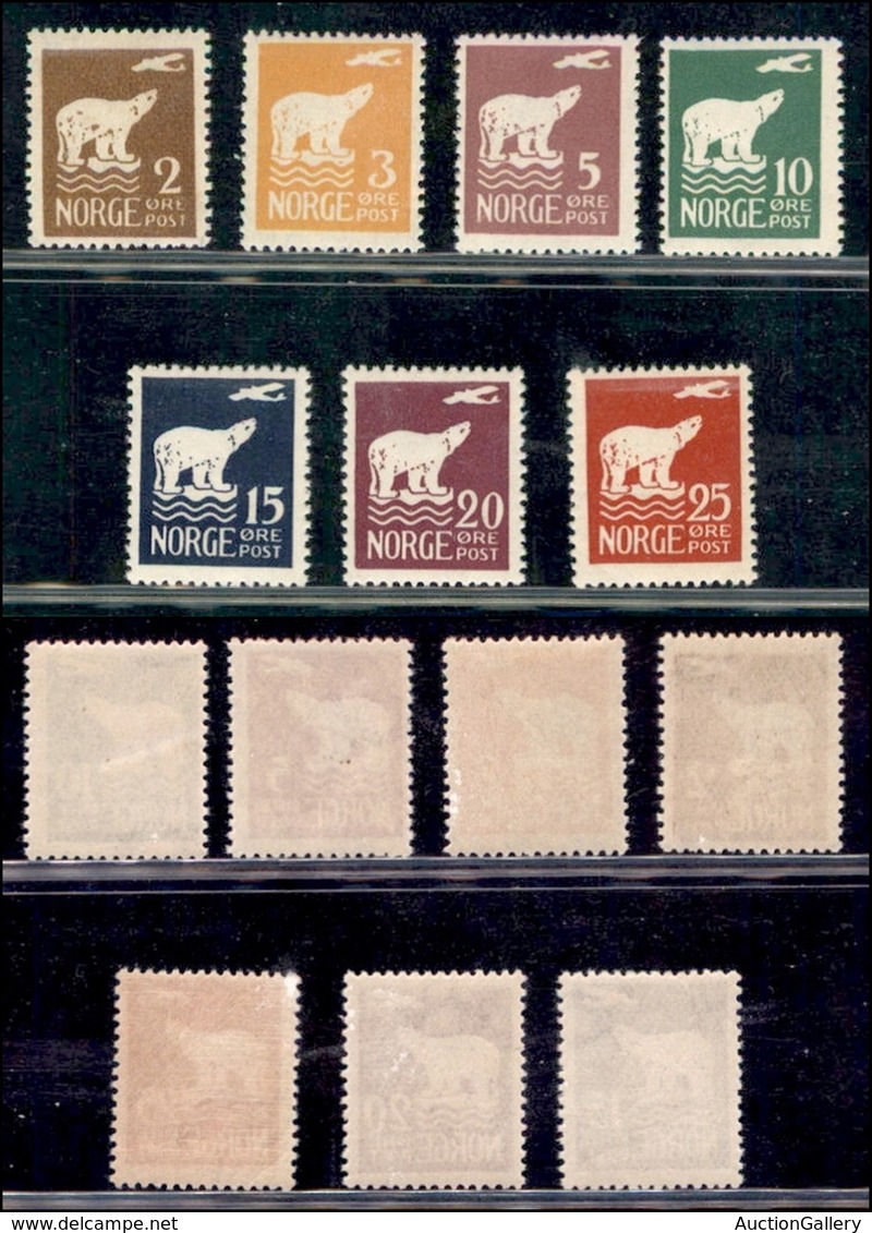 ESTERO - NORVEGIA - 1925 - Orso Polare (109/115) - Serie Completa - Gomma Integra (140) - Autres & Non Classés