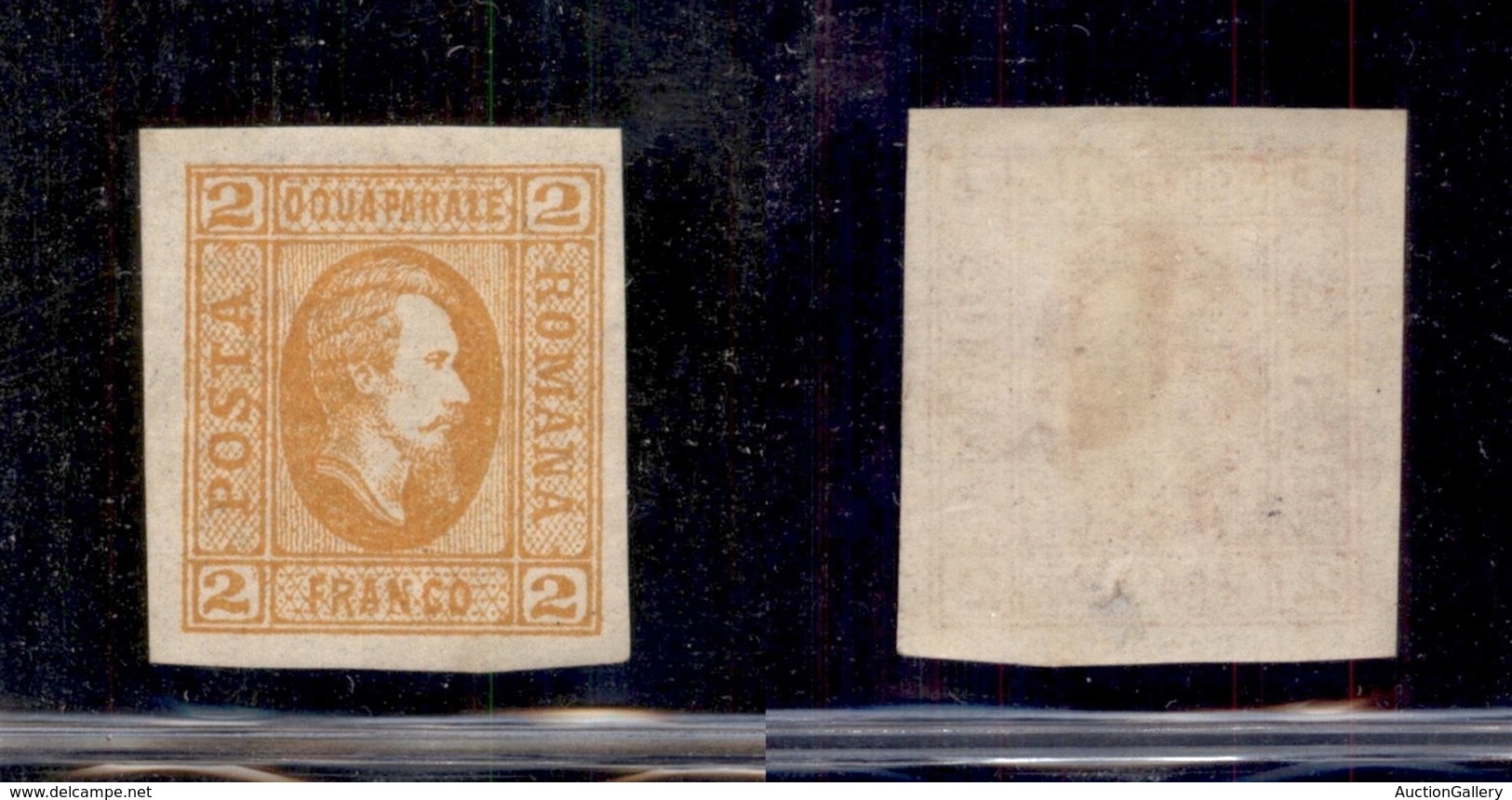 ESTERO - ROMANIA  - 1865 - 2 Par Cuza (11ay) - Carta A Strisce - Gomma Originale (70) - Other & Unclassified