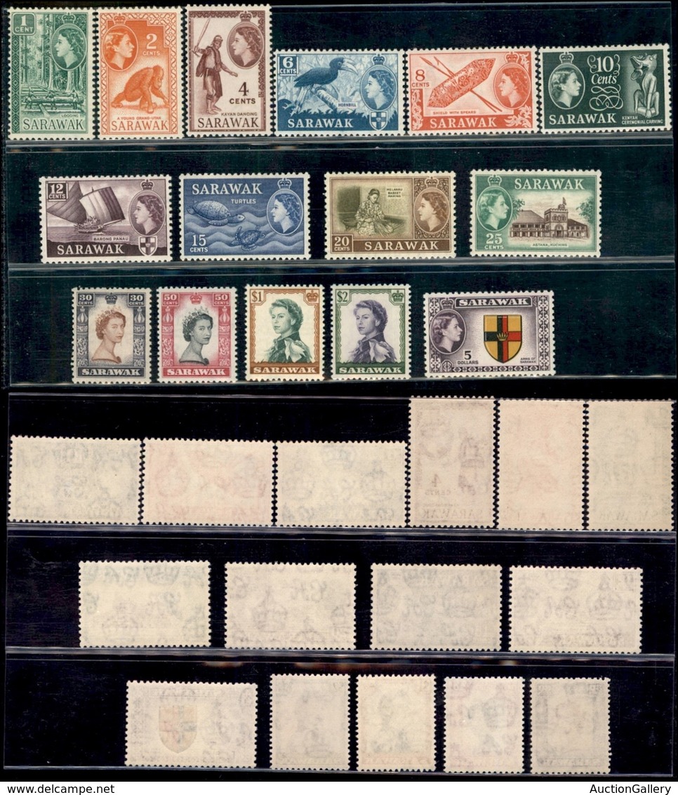 ESTERO - SARAWAK - 1955 - QE II E Vedute (188/202) - Serie Completa - Gomma Integra (90) - Other & Unclassified