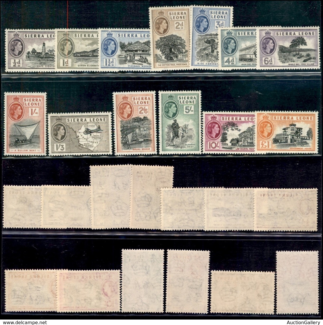 ESTERO - SIERRA LEONE - 1956 - QE II E Vedute (176/188) - Serie Completa - Gomma Integra (65) - Autres & Non Classés