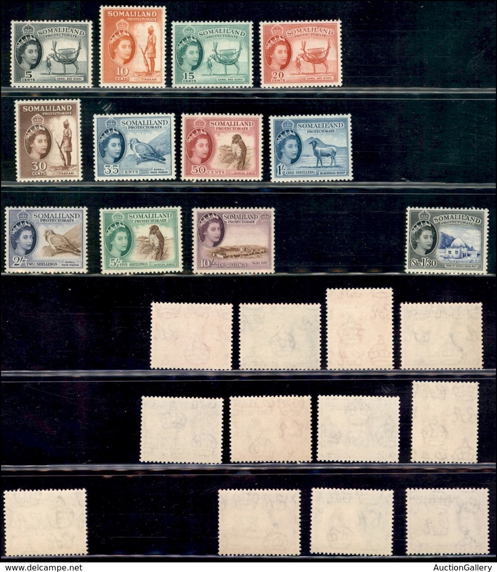 ESTERO - SOMALILAND - 1953 - QE II E Vedute (121/131 + 134) - Serie Completa - Gomma Integra (132) - Autres & Non Classés