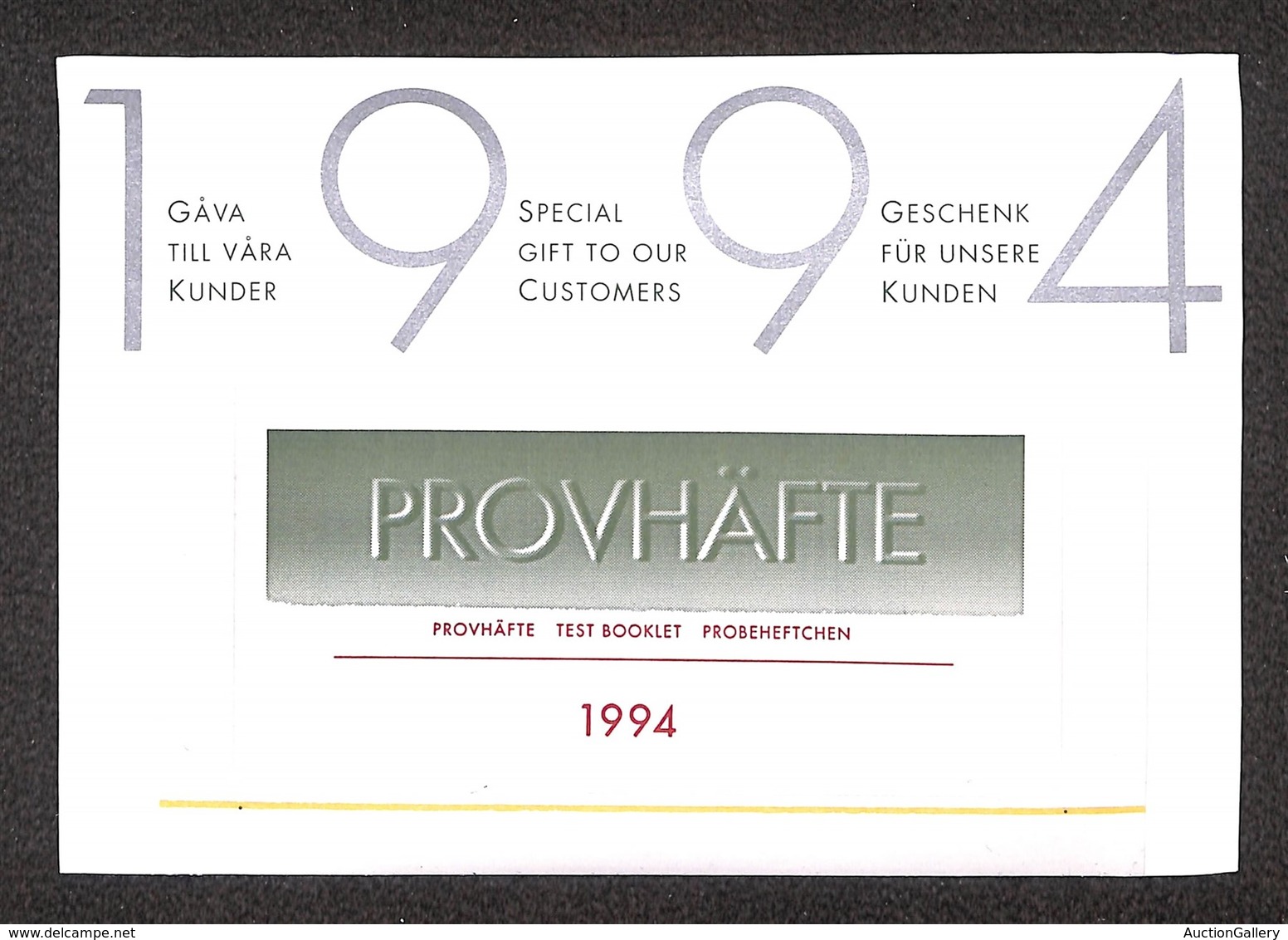 ESTERO - SVEZIA  - 1994 - Special Gift To Our Customer - Libretto Di Prova (MH195) - Nuovo - Other & Unclassified