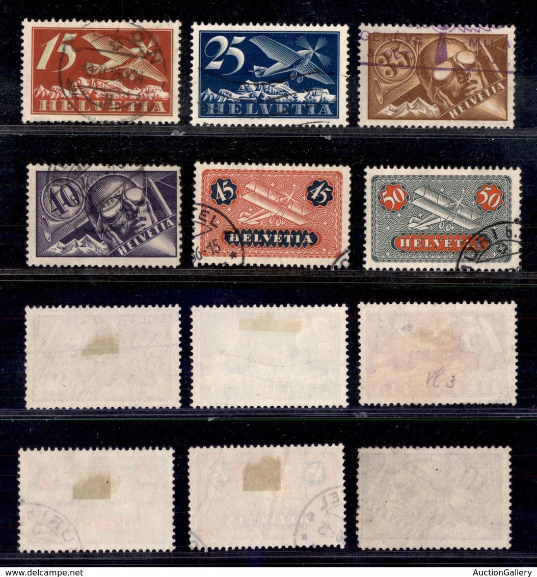ESTERO - SVIZZERA - 1923 - Posta Aerea (79/184) - Serie Completa - Usata (170) - 1843-1852 Federal & Cantonal Stamps