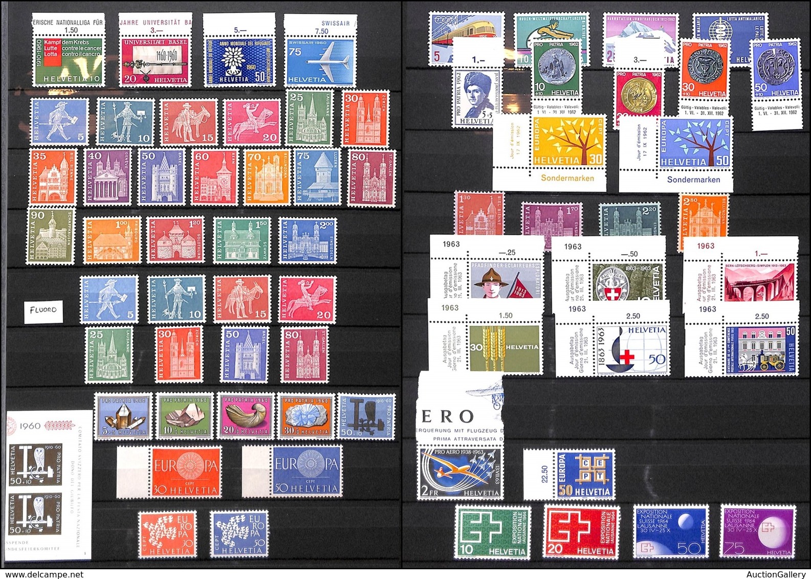 ESTERO - SVIZZERA - 1960/1963 - Insieme Di Valori E Serie Complete Del Periodo - Gomma Integra (100+) - 1843-1852 Federal & Cantonal Stamps