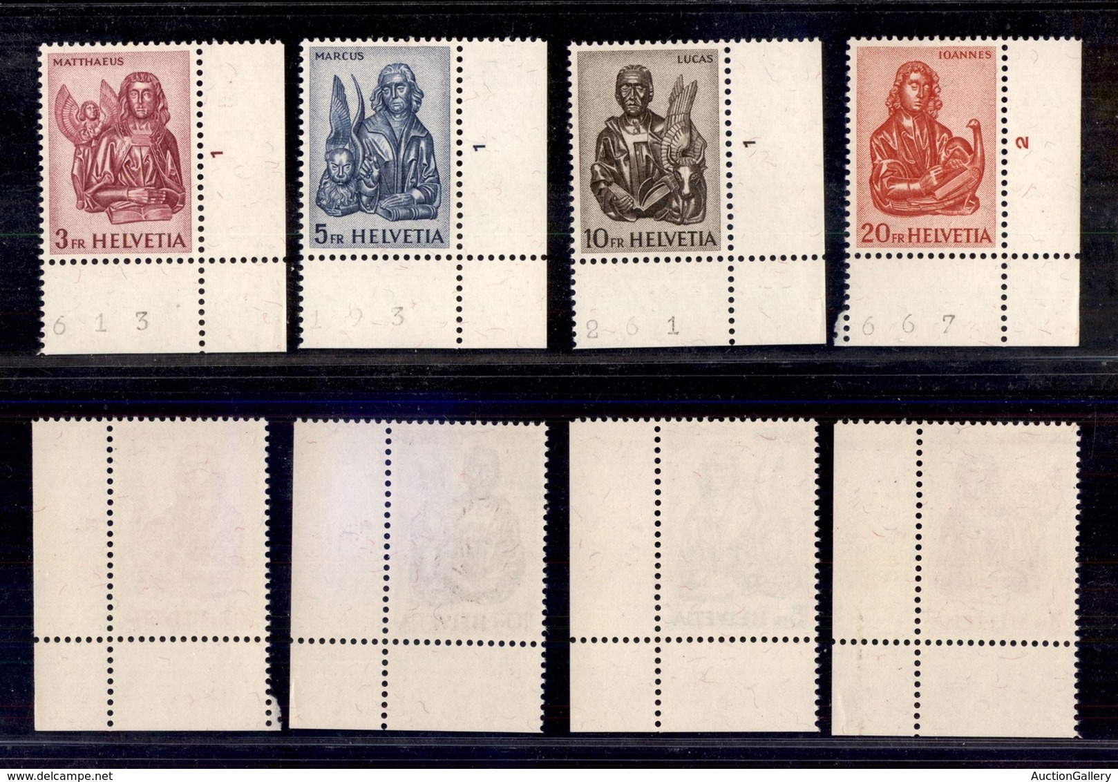 ESTERO - SVIZZERA - 1961 - Evangelisti (738/741) - Serie Completa - Angolo Di Foglio - Gomma Integra (45) - 1843-1852 Kantonalmarken Und Bundesmarken