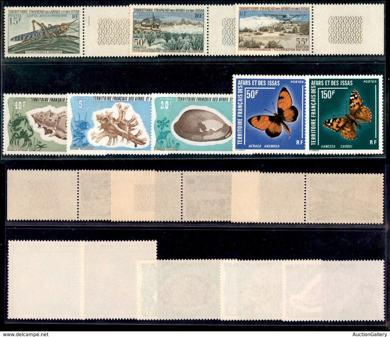 ESTERO - TERRITOIRE FRANCAIS DES AFAR ET DES ISSAS - 1969/1976 - Fauna (30/32 + 117 + 159/162) - Valori E Serie Complete - Autres & Non Classés