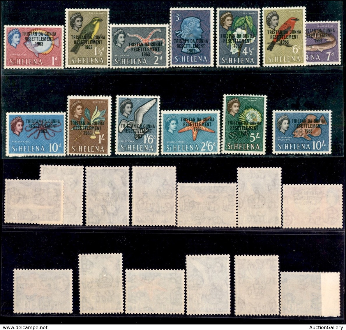 ESTERO - TRISTAN DA CUNHA - 1963 - Soprastampati (55/67) - Serie Complete - Gomma Integra (35) - Other & Unclassified