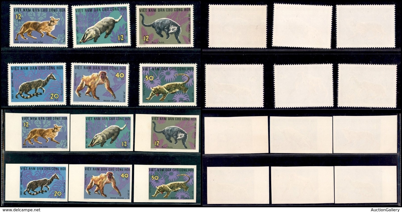 ESTERO - VIETNAM - 1967 - Fauna (475/480 + 475U/480U) - 2 Serie Complete - Dentellati E Non - Nuovi Senza Gomma (25) - Autres & Non Classés