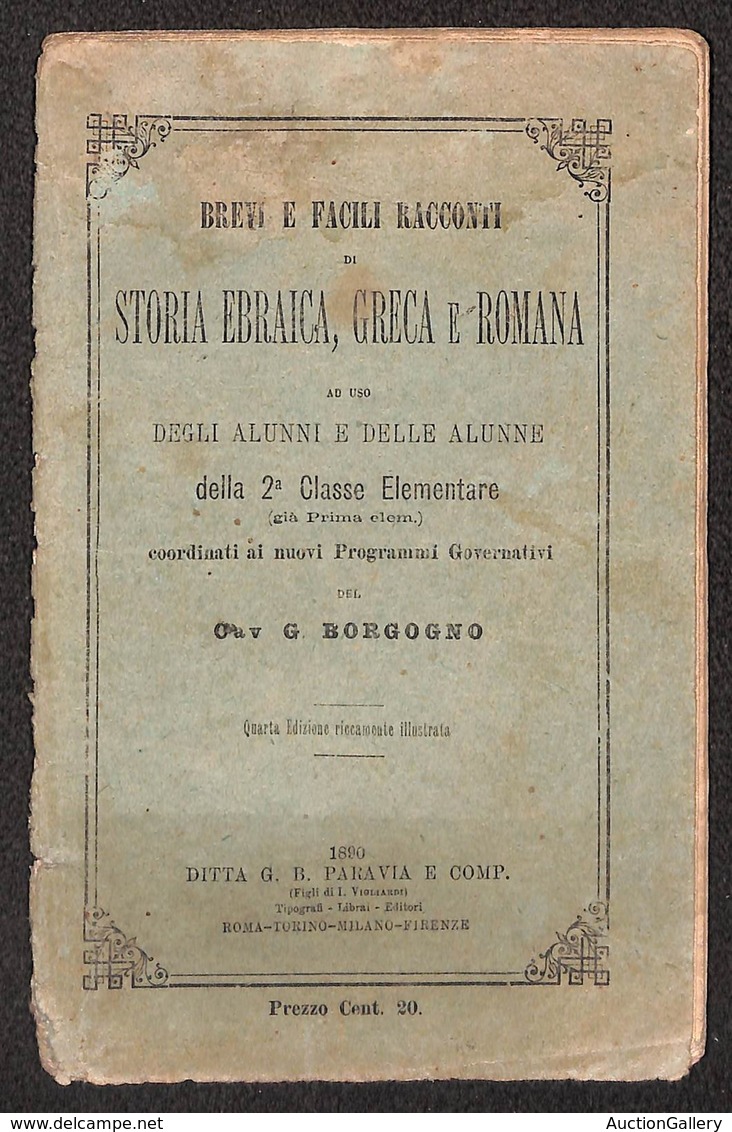 VARIE  - VARIE  - 1890 - Piccolo Libretto Illustrato Di Racconti Per Studenti Della Scuola Elementare - Prephilately