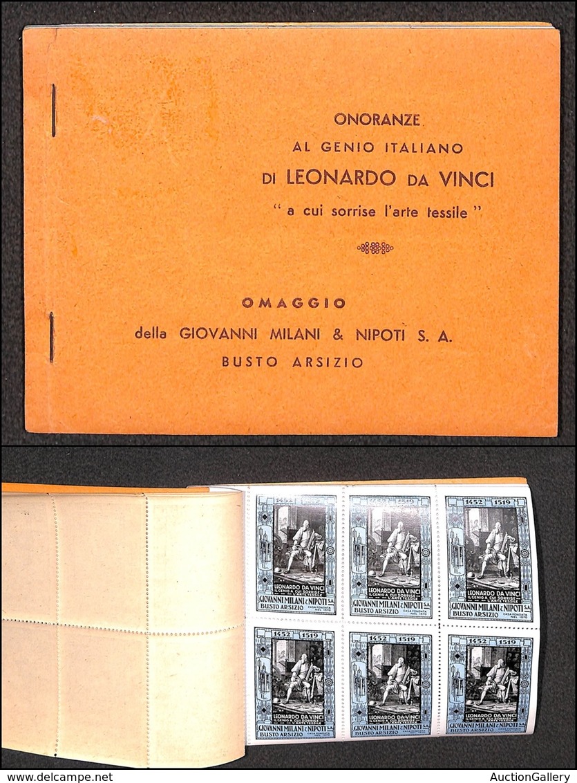 VARIE  - VARIE  - Libretto Con All'interno Oltre Cento Etichette Chiudilettera "Leonardo Da Vinci" - Nuovo E Completo - Vorphilatelie