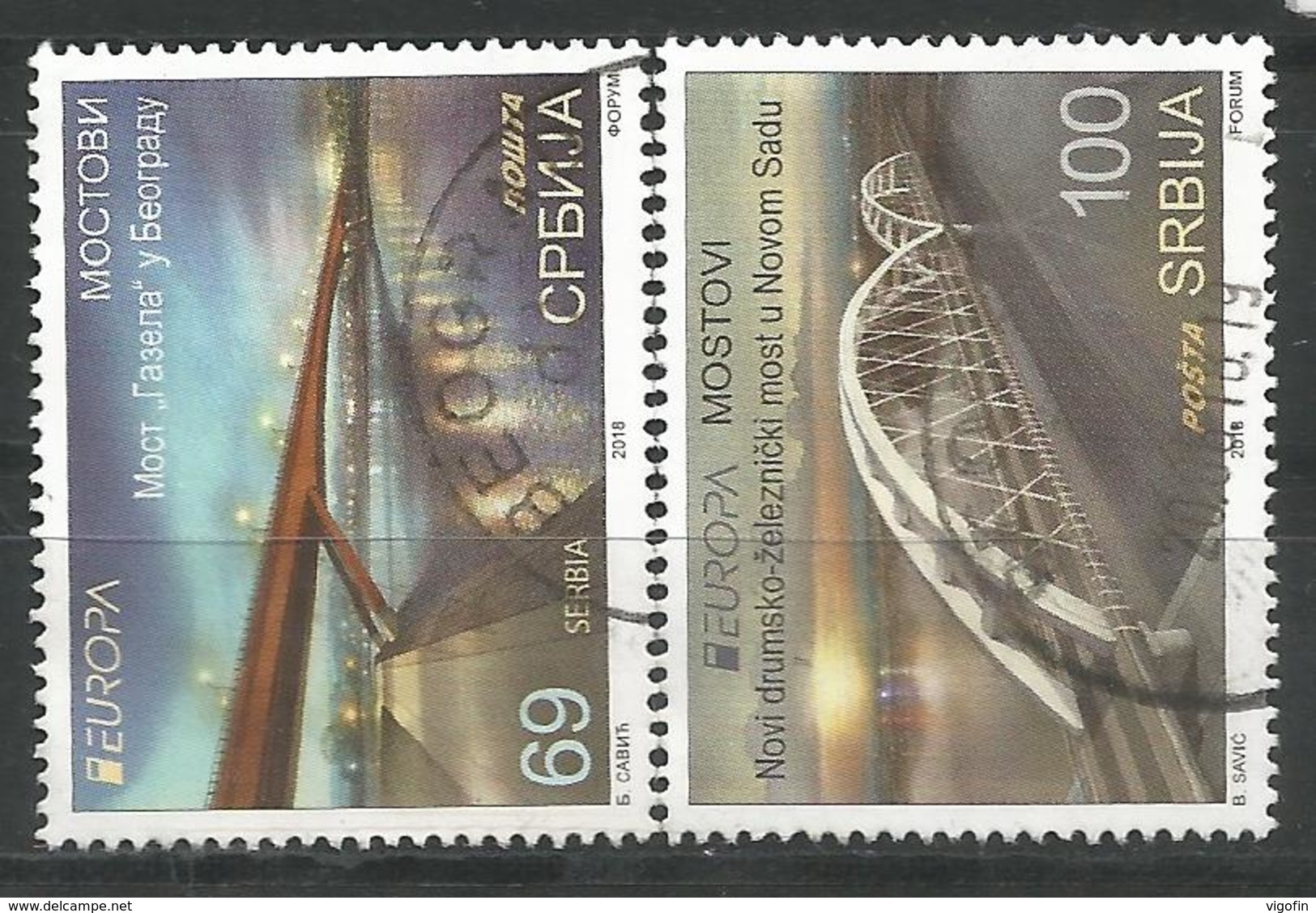 SRB 2018-05 EUROPA CEPT, SERBIA, 1 X 2v, Used - Serbie