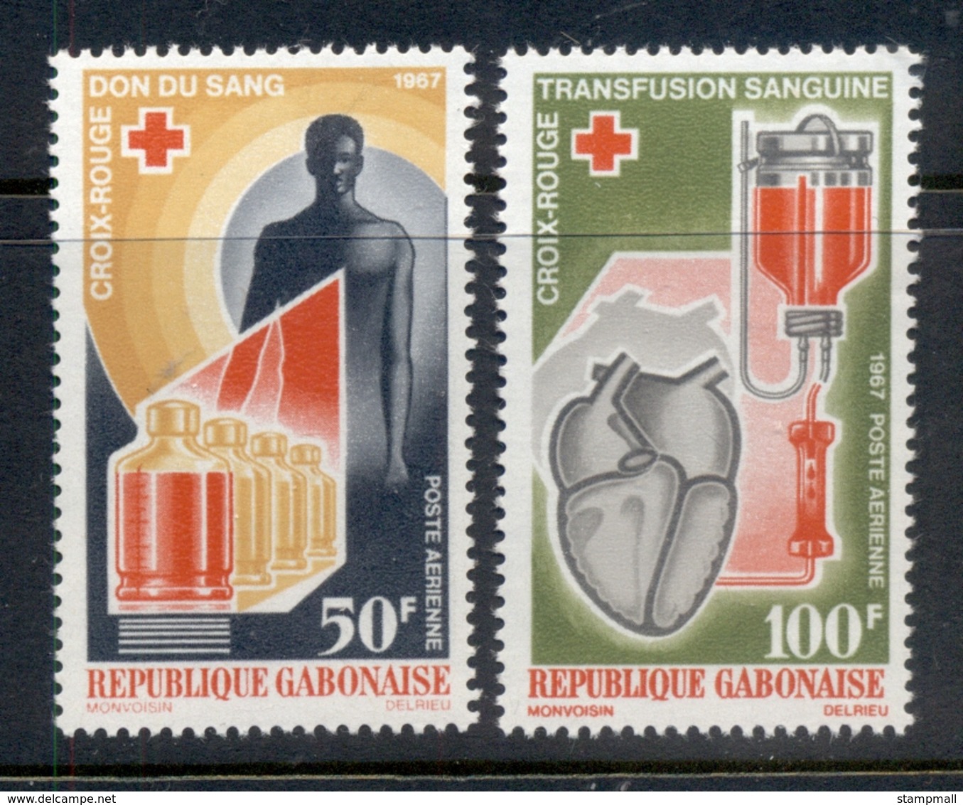 Gabon 1967 Red Cross MUH - Gabon