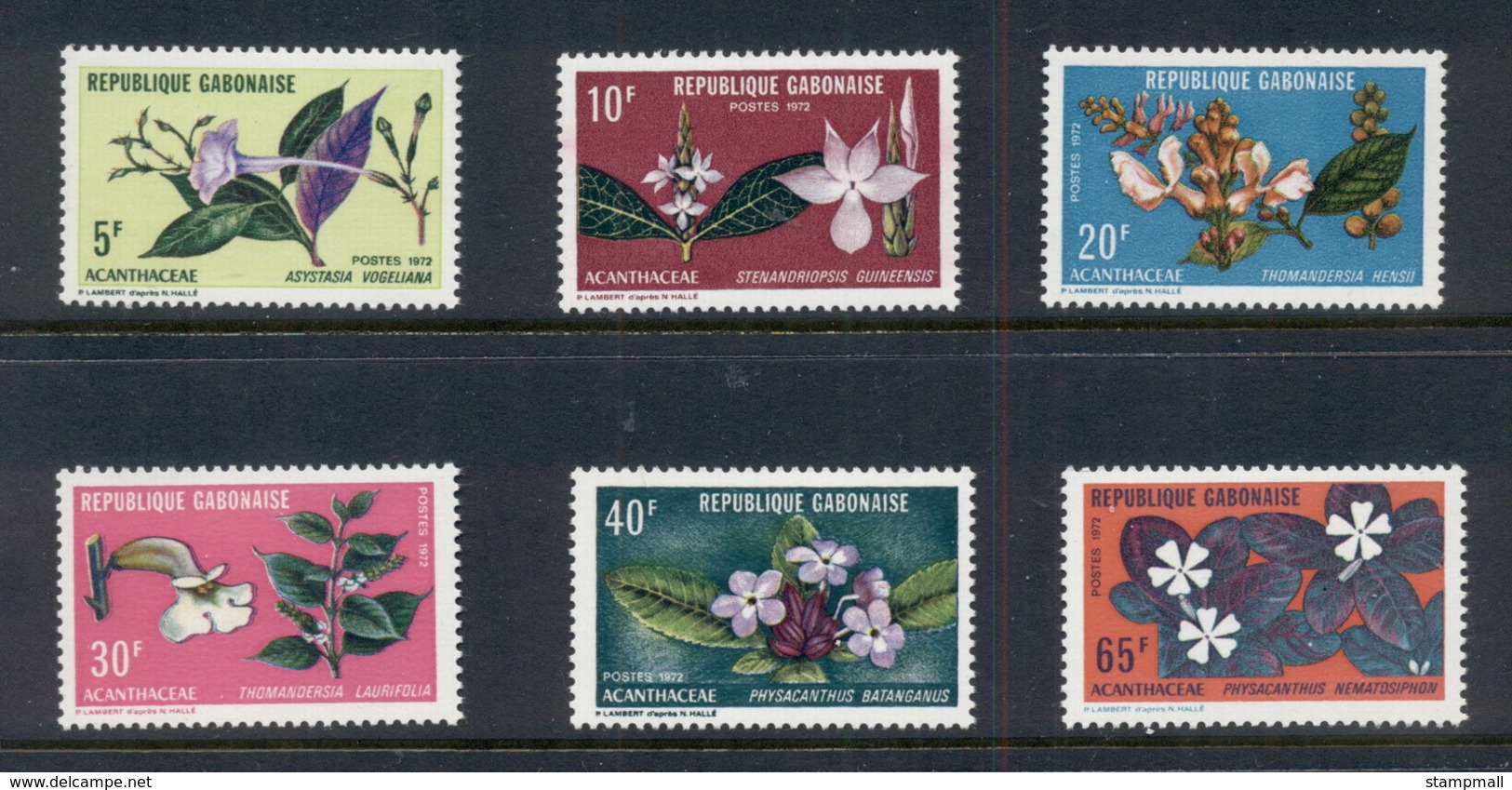 Gabon 1972 Flowers, Acanthus MUH - Gabón (1960-...)