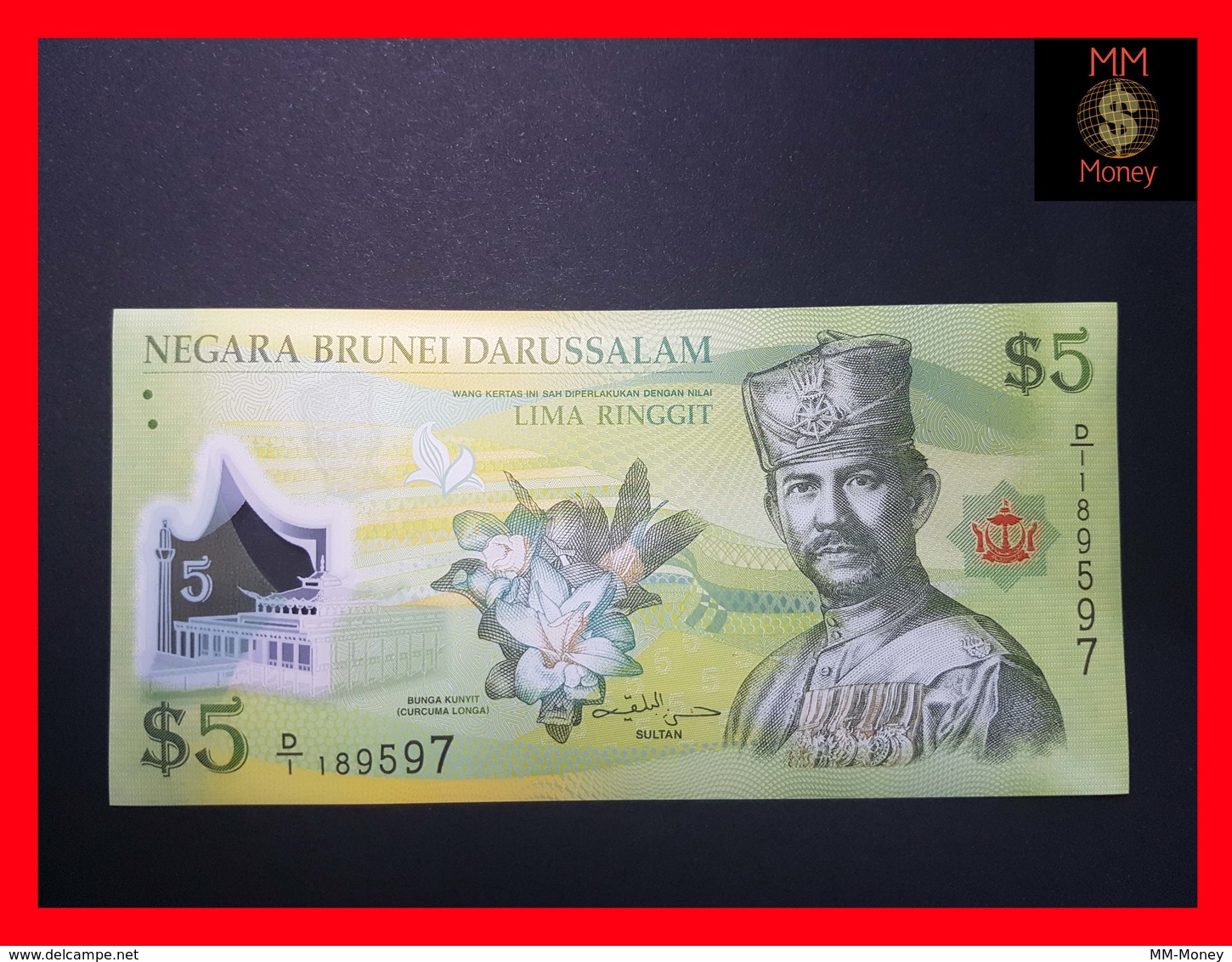 BRUNEI  5 Ringgit 2011  P. 36   POLYMER UNC - Brunei