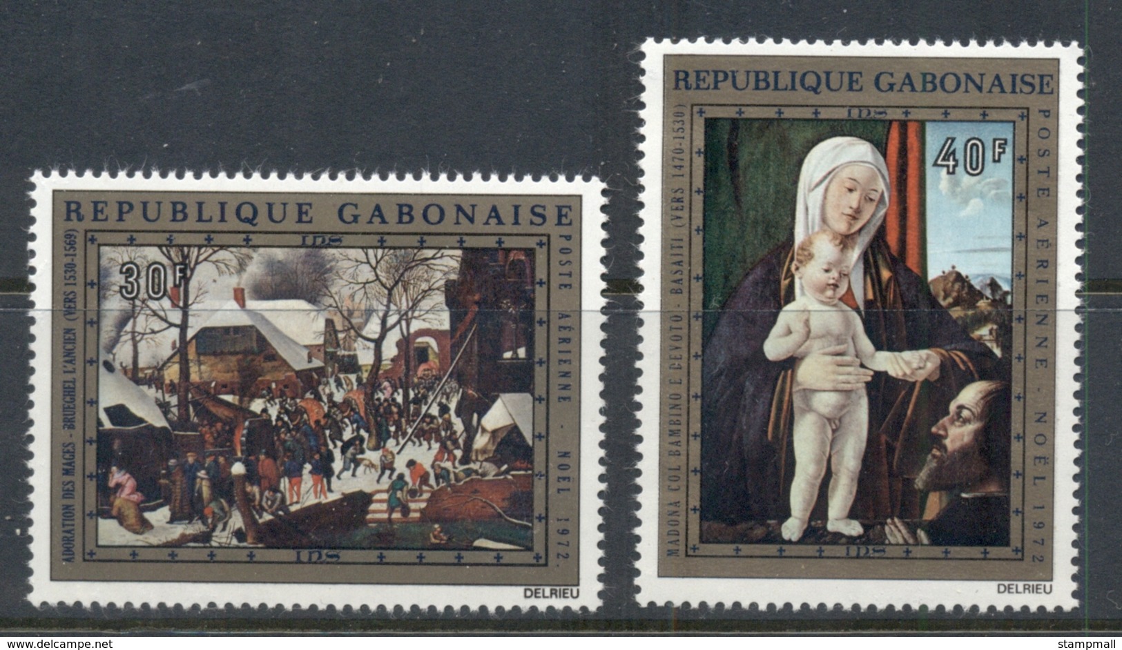 Gabon 1972 Xmas Paintings MUH - Gabon