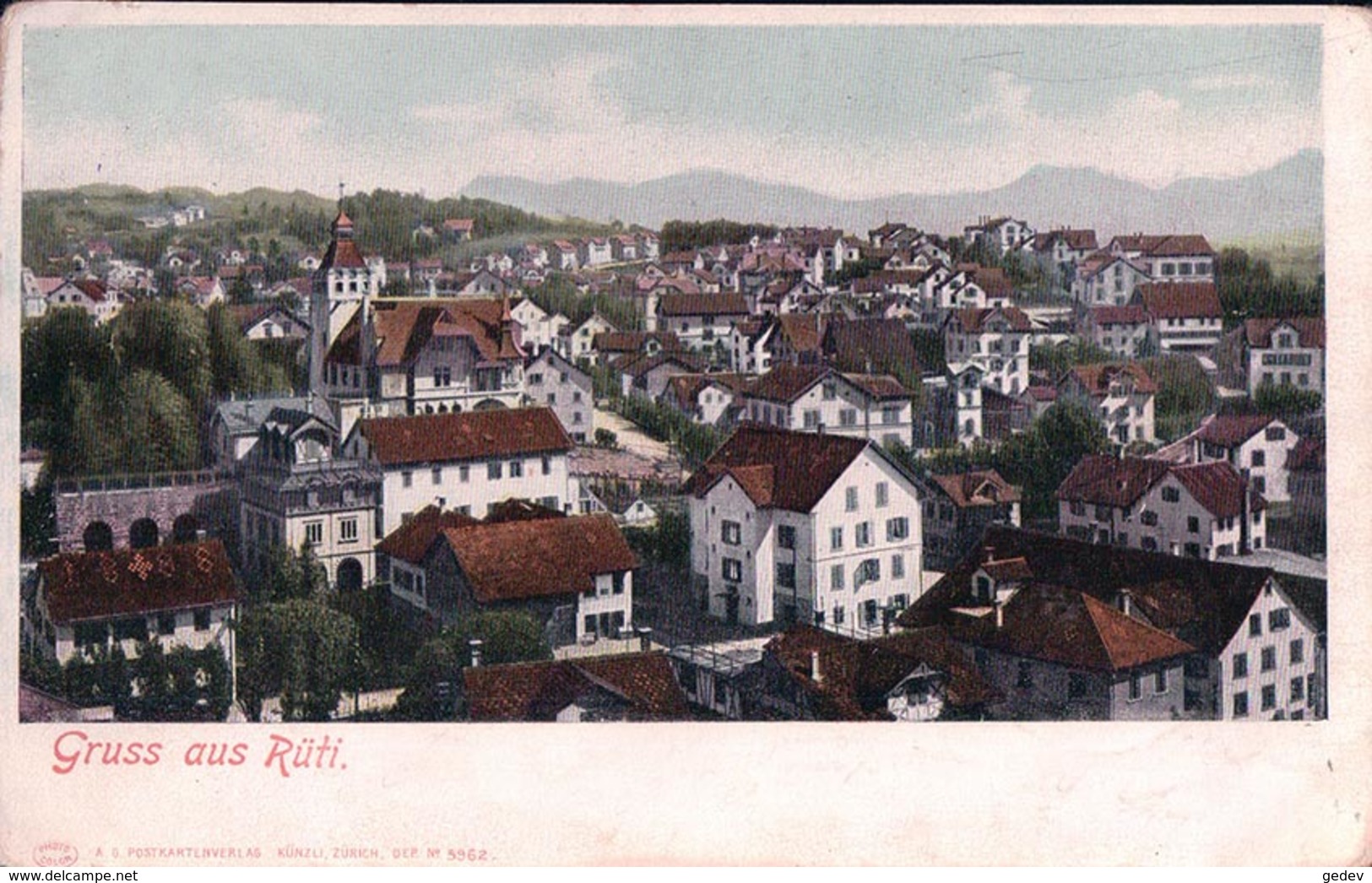 Gruss Aus Rüti ZH, Cachet Kriegs-Commissariat (28.4.1903) Traces D'usure - Rüti