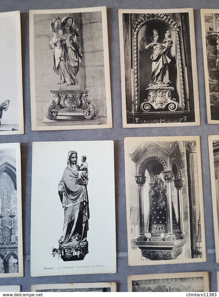 Lot 18 Cartes Postales Sur Les Statues Des Différentes églises De Tournai - Edition De La Maison Moers - Tournai