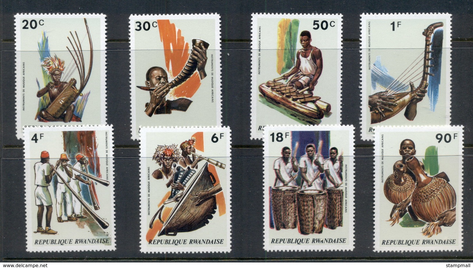 Rwanda 1973 Musical Instruments MUH - Unused Stamps