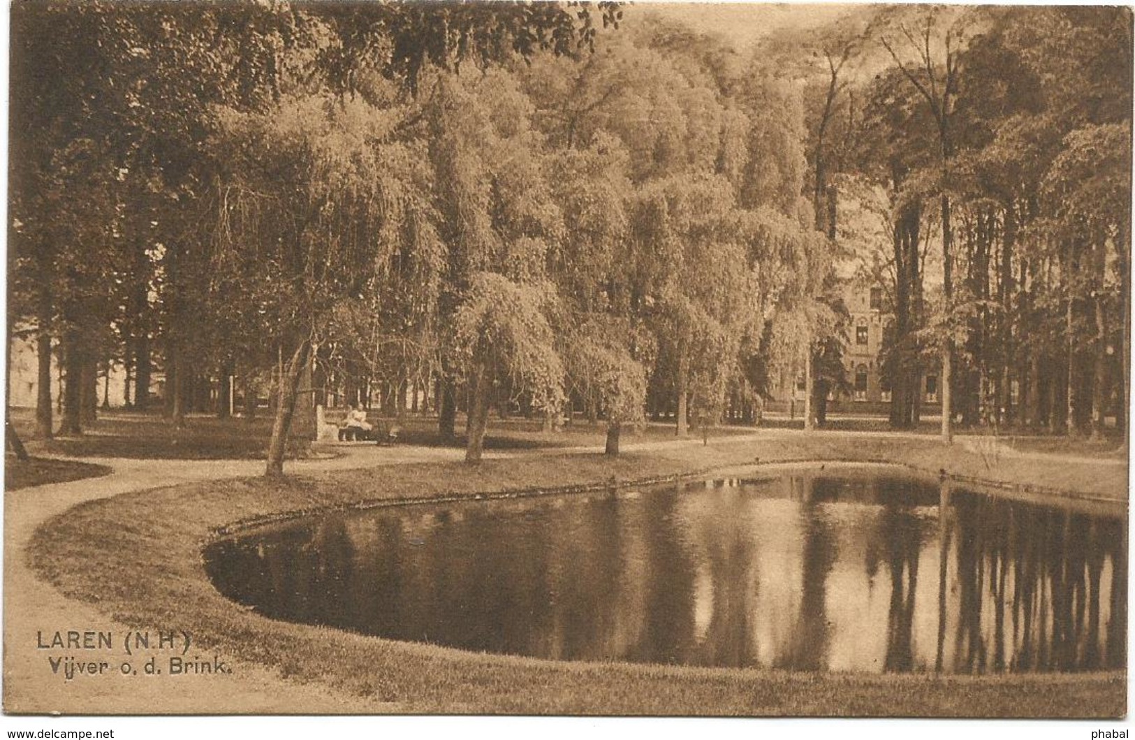 The Netherlands, Laren, Vijver O. D. Brink, Park Scene, Old Postcard - Laren (NH)