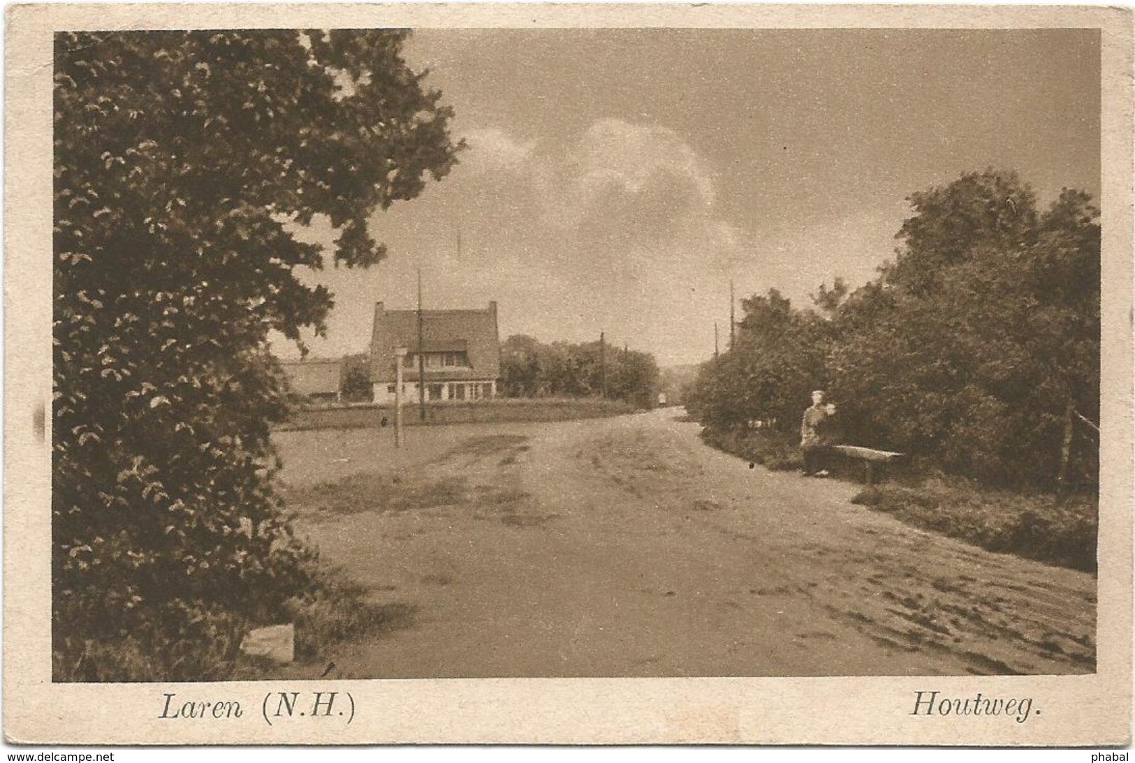 The Netherlands, Laren, Houtweg, Street Scene, Old Postcard - Laren (NH)