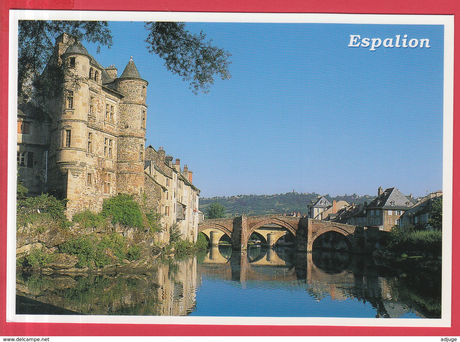 CPM-12-ESPALION - Le Palais Et Le Pont, Vue Prise Du Foirail SUP**"** 2 SCANS - Espalion