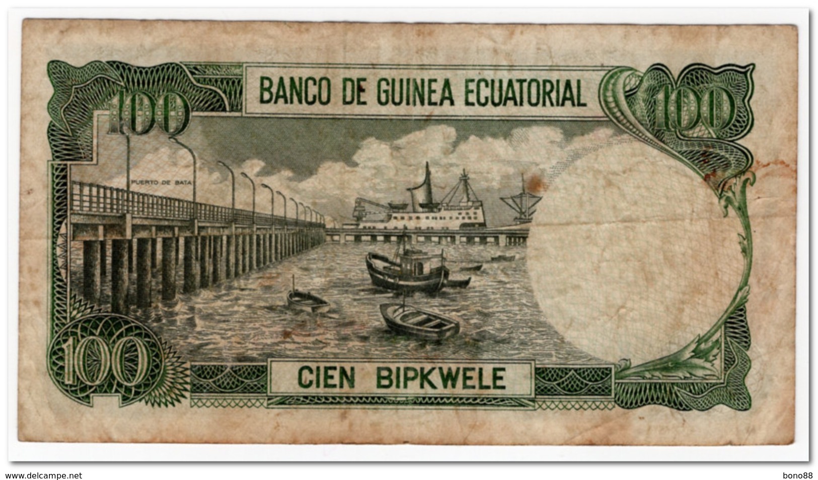 EQUATORIAL GUINEA,100 BIPKWELE,1979,P.14,FINE - Guinée Equatoriale