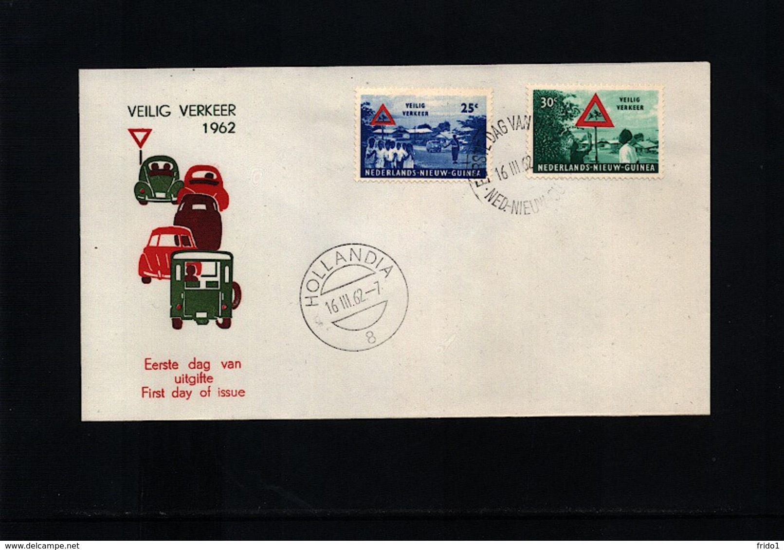 Netherlands New Guinea 1962 Traffic Interesting FDC With Hollandia Postmark - Netherlands New Guinea