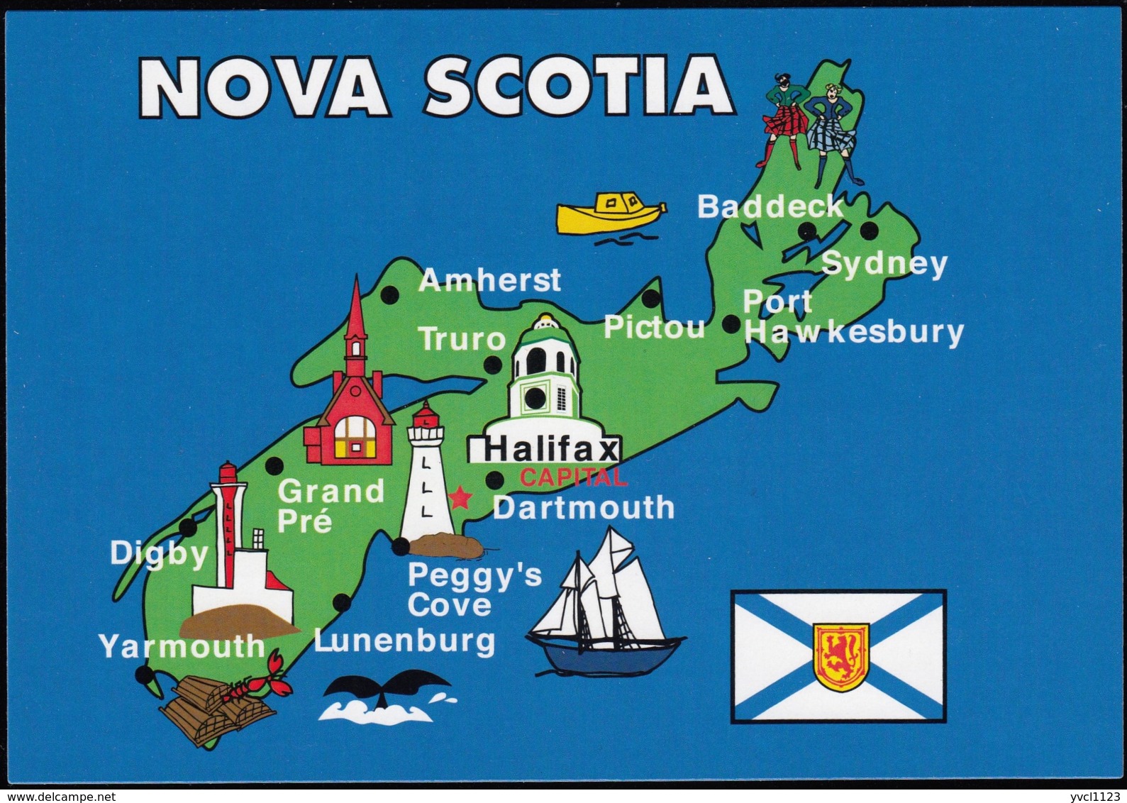 ! Nova Scotia, Map (PC516) - Maps