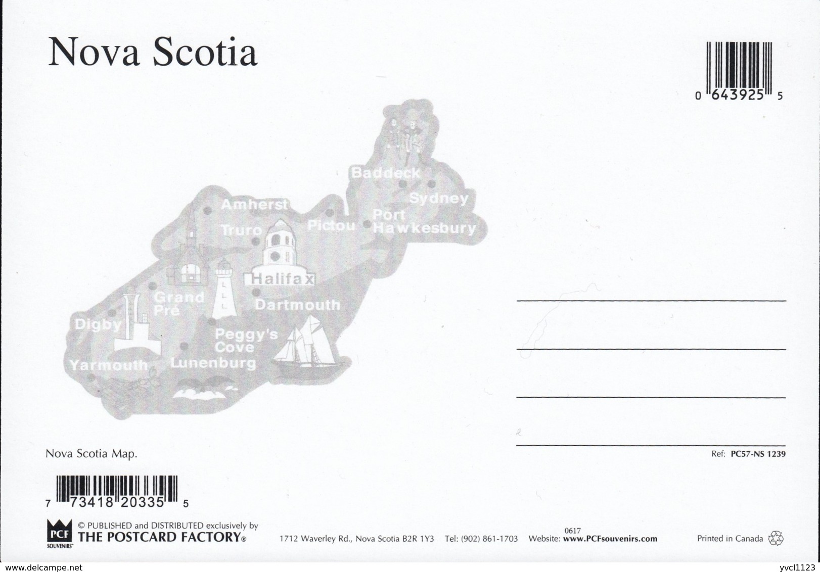 ! Nova Scotia, Map (PC516) - Maps