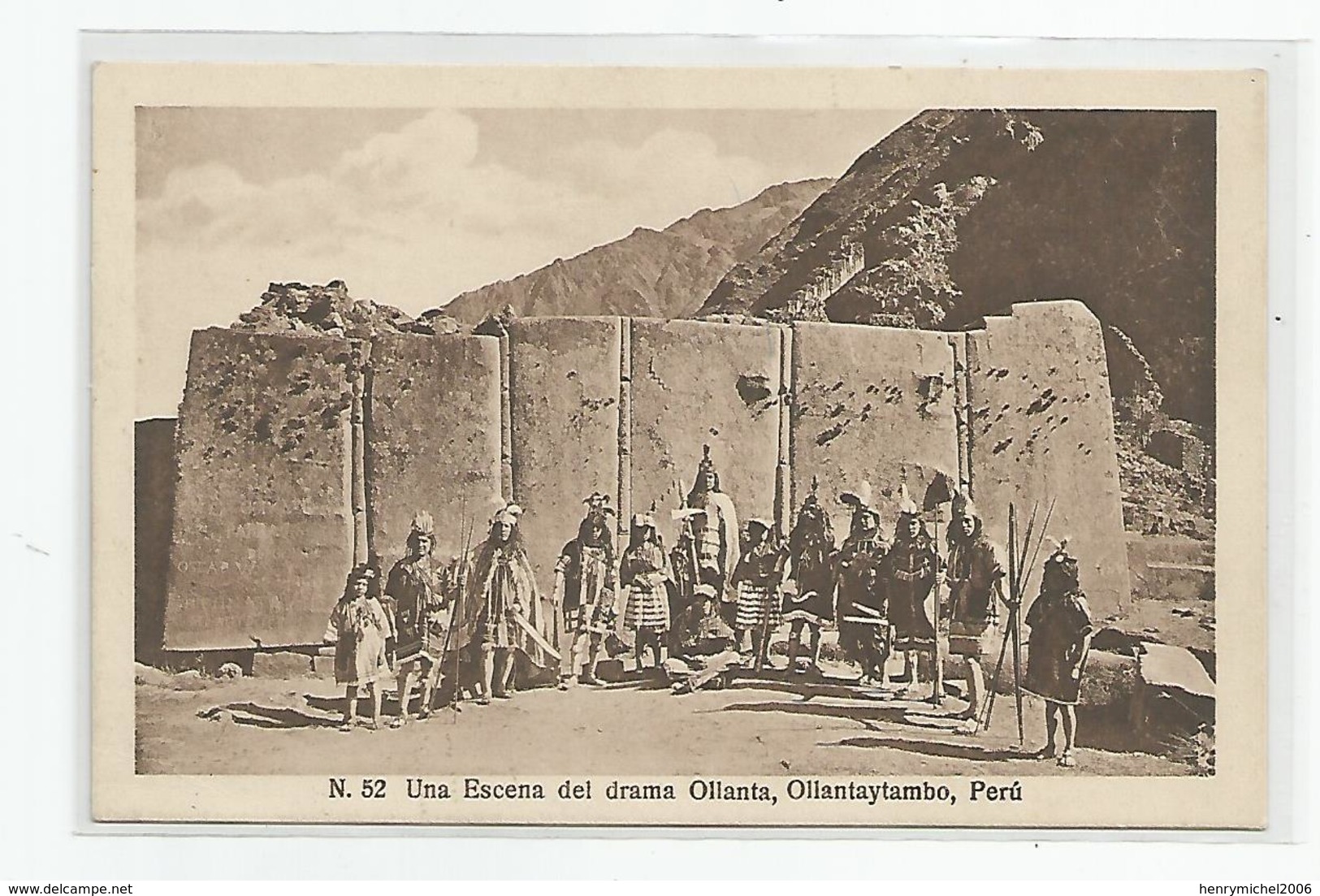 Perou - Peru Una Escena Del Drama Ollanta , Ollantaytambo Ed Librera Rozas Cuzco - Peru