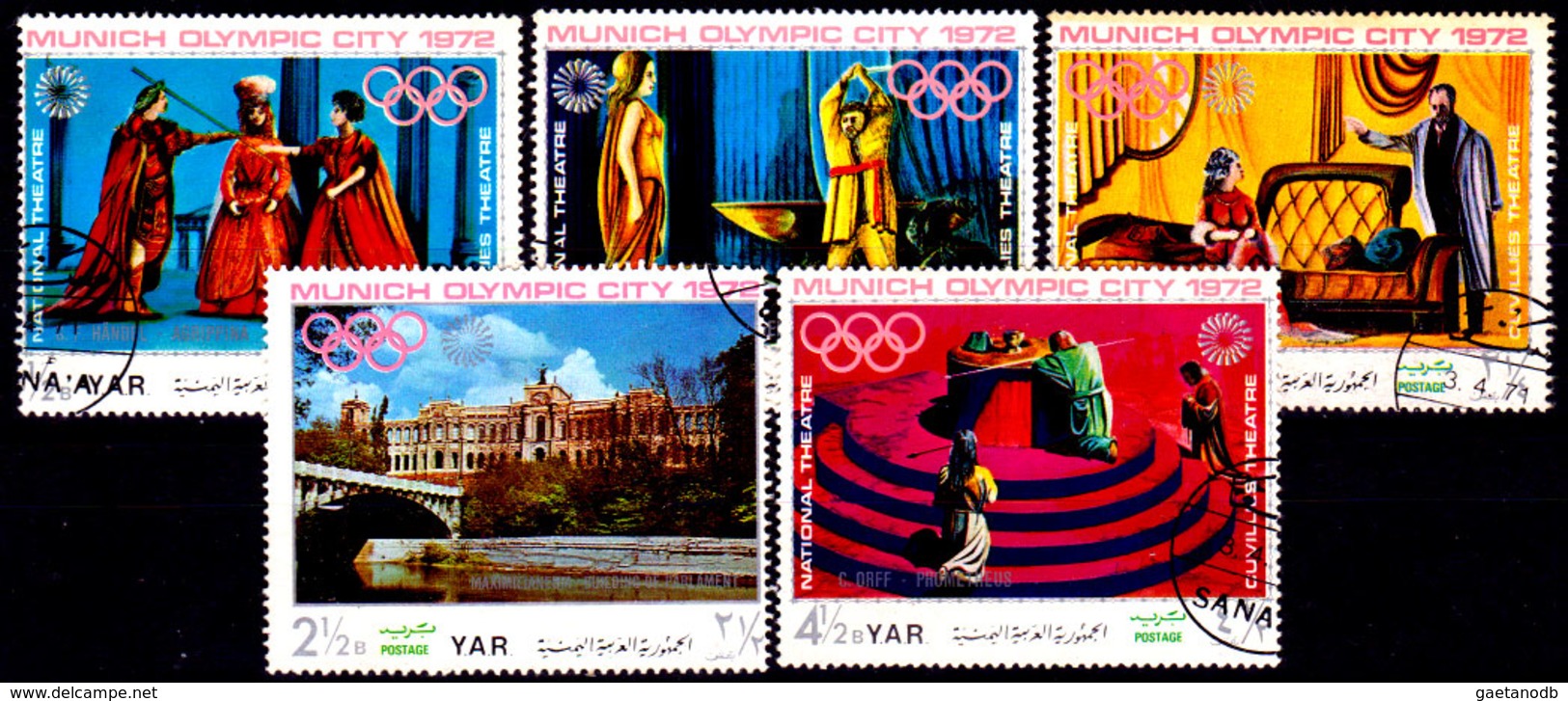 Yemen-0004 - Olimpiadi Di Monaco 1972 (o) Used - Senza Difetti Occulti. - Yemen