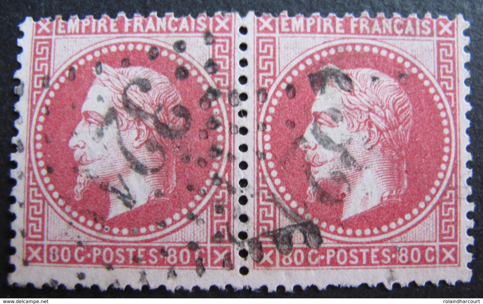 R1680/52 - NAPOLEON III Lauré (PAIRE) N°32 - GC 3219 : ROUEN - 1863-1870 Napoleon III With Laurels