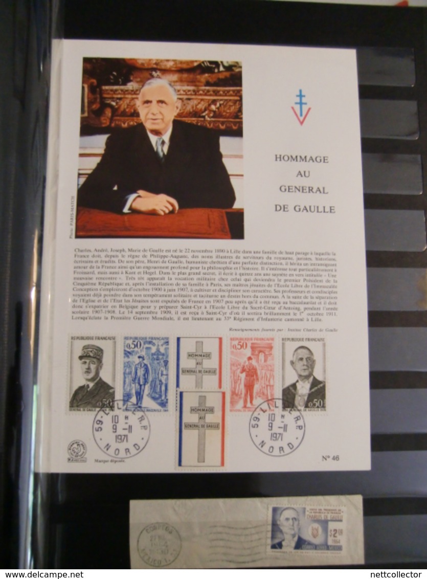 GENERAL DE GAULLE GROS ALBUM / EPREUVES de LUXE / TIMBRES / BLOCS  NEUFS & OBLIT. MAJ. TB/SUP. dont RARES