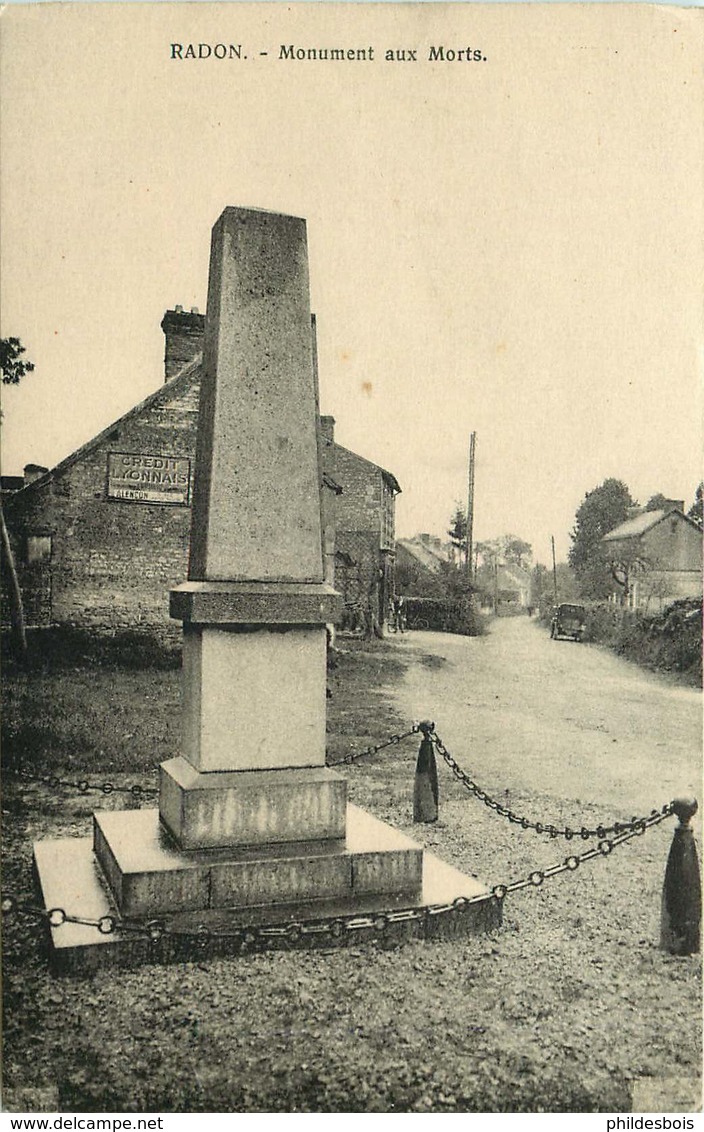 ORNE RADON  Monument Aux Morts - Autres & Non Classés