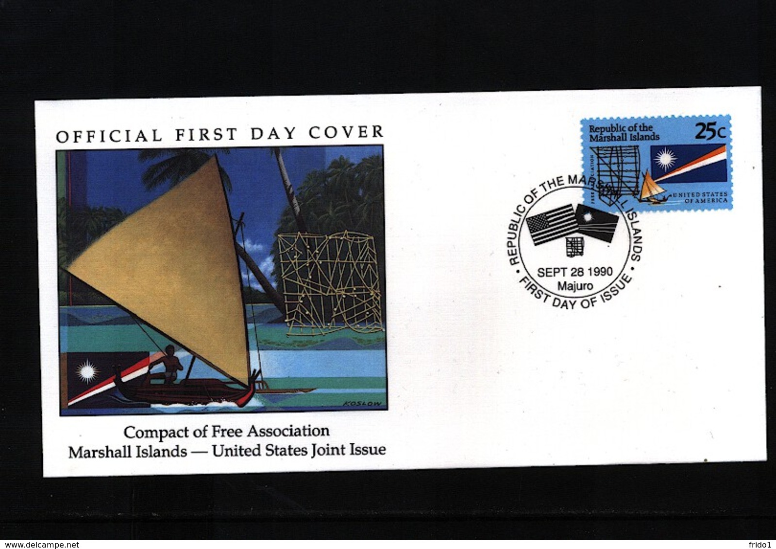 Marshall Island  + USA 1990 Joint Issue Compact Of Free Association FDC - Joint Issues