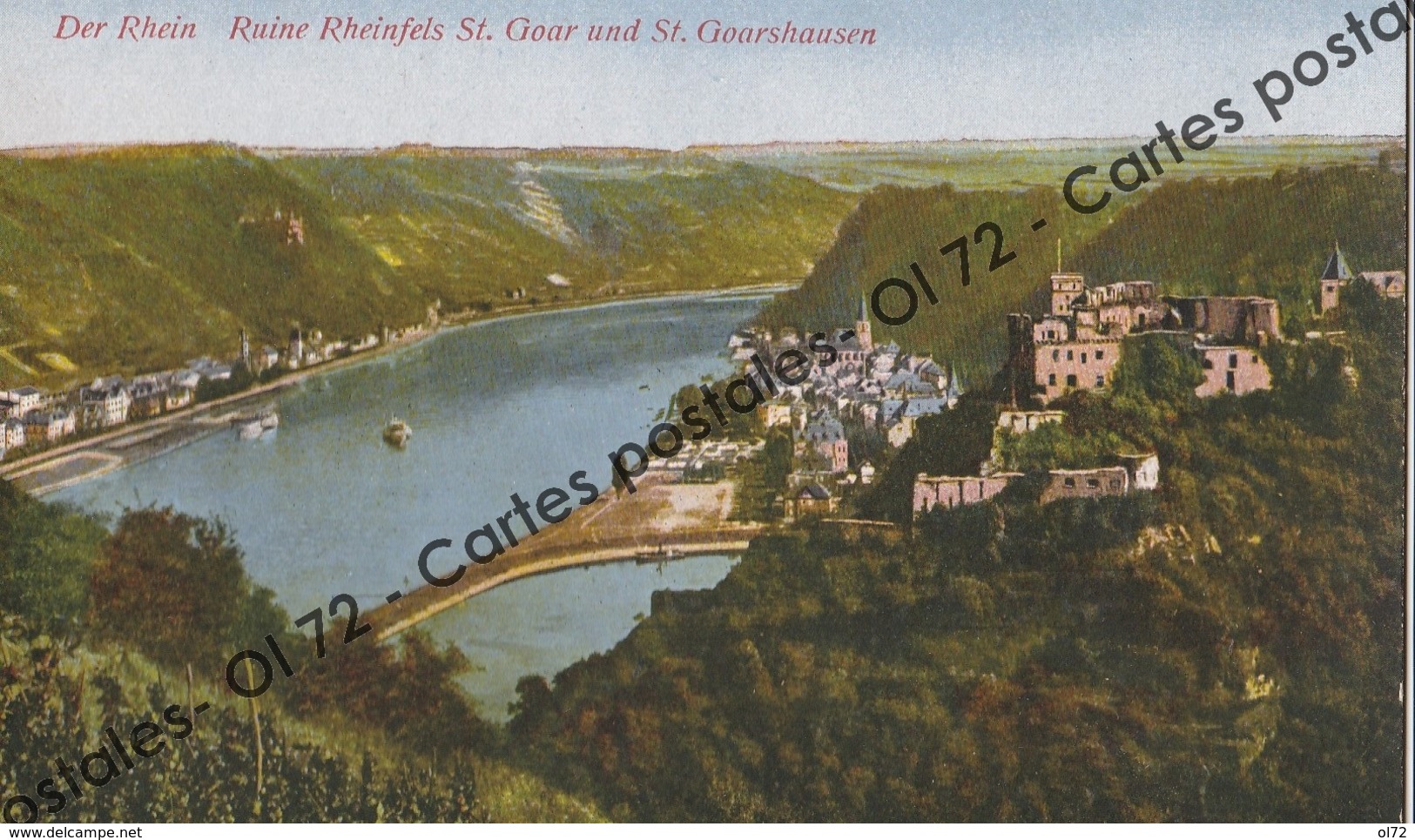 CPSM - Allemagne > Rhénanie-Palatinat > Der Rhein - Ruine Rheinfels St Goar Und St Goarshausen - St. Goar