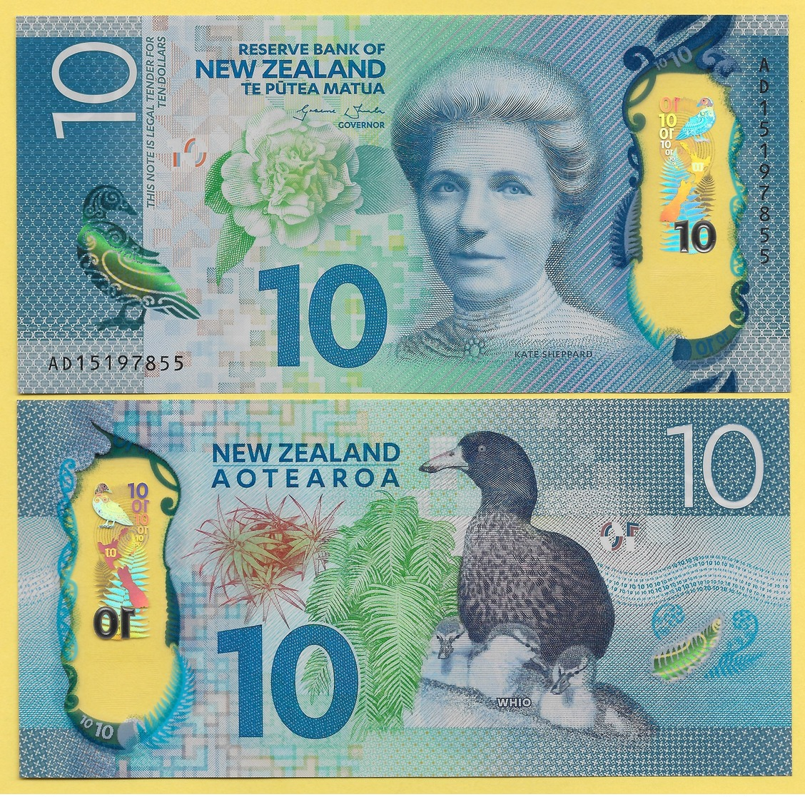 New Zealand 10 Dollars P-192 2015 UNC - Nouvelle-Zélande